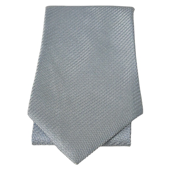 Dunhill London Tie Necktie Blue Sheen Silk Made in England EUC - Picture 2 of 10